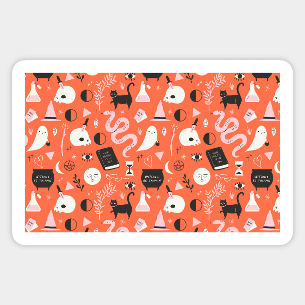 Halloween pattern Sticker by Charly Clements